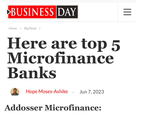 addosser-microfinance-bank-ranked-top-5-microfinance-banks-in-nigeria-by-business-day-addosser