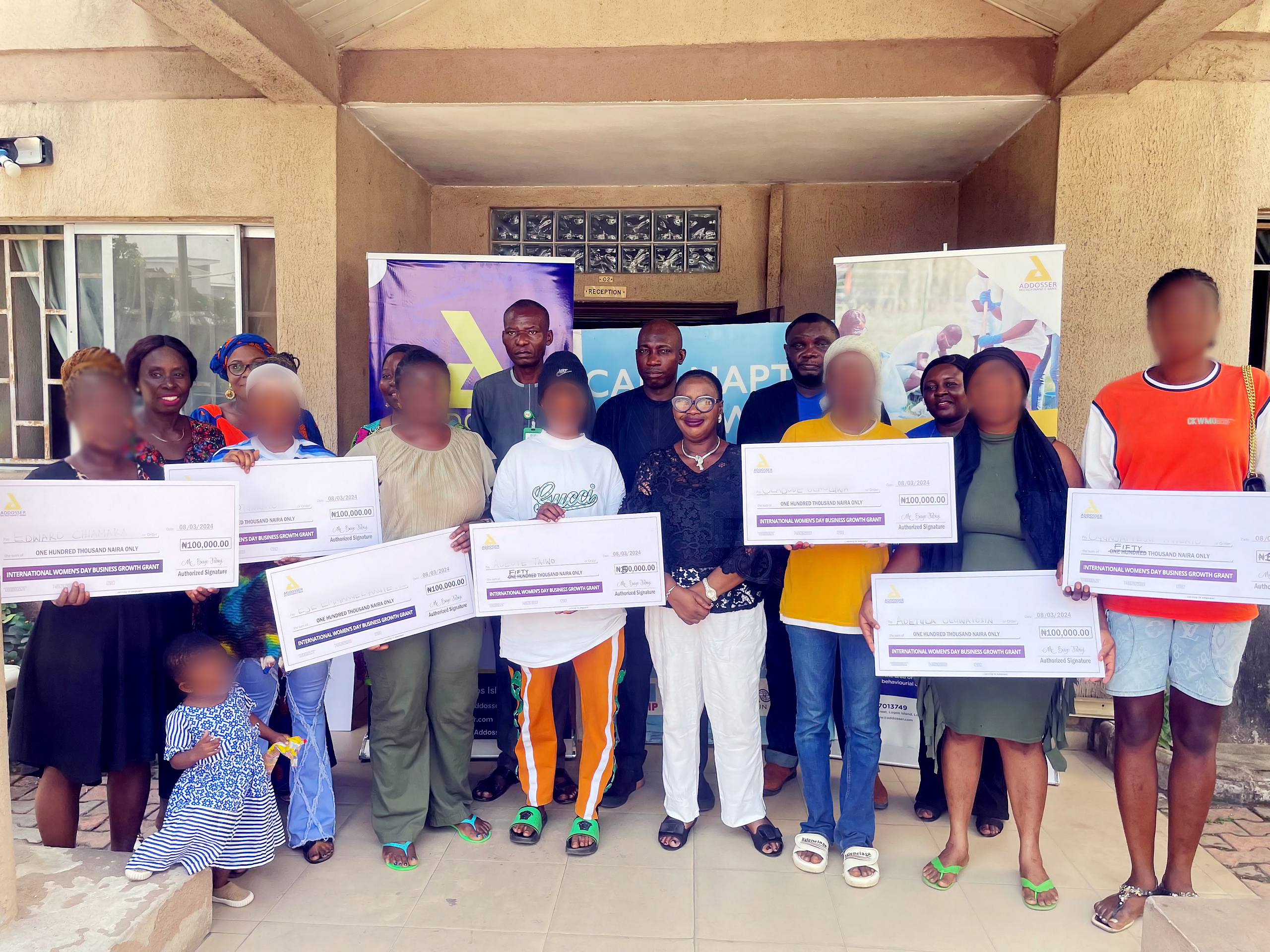 Some recipients of the grants at NAPTIP on International Women's Day